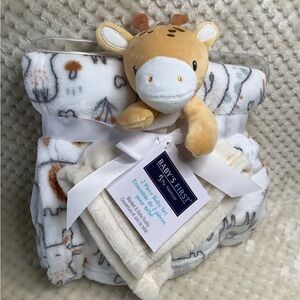 Neutral Giraffe Lovey and Baby Blanket Set| Baby Shower Gift 🤍🦒